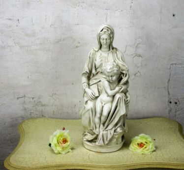 Large Lady Of Bruges Virgin Mary Madonna Della Sedia Seggiola Plaster Statue