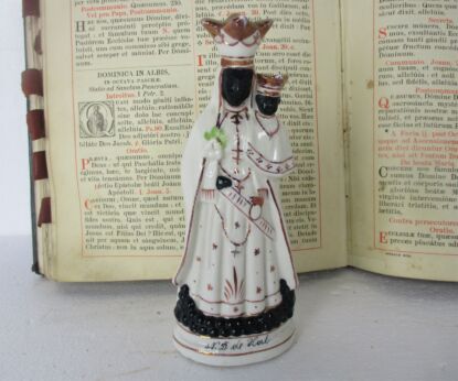 Statue Black Madonna Notre Dame de Hal Porcelain Virgin Mary HTF 7.48"
