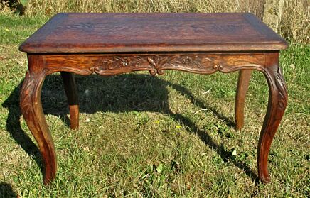 Antique Vintage Hand Carved Wooden Coffee Side Table Louis Philippe Style