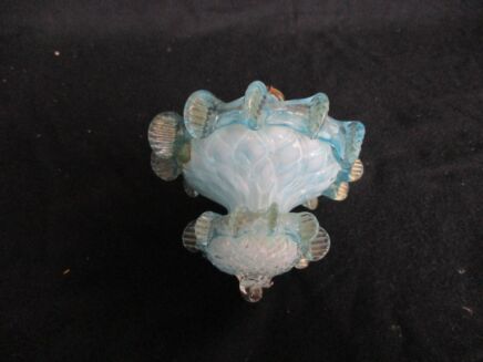 Venetian Murano Chandelier Part Azzurro Blue Bottom Shade Part Glass Reclaimed