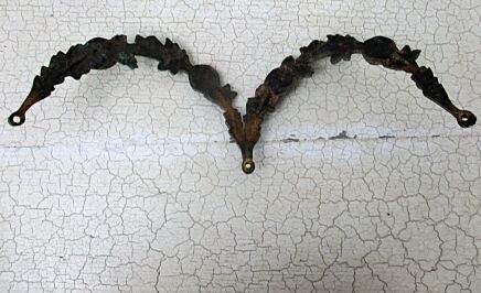 Antique Cast Brass Furniture Trim Ornate Reclaimed Hardware FLower Architectural