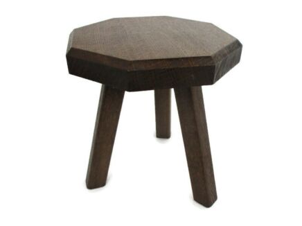 Wooden Tripod Side Display Wine Table Pedestal Plant Bonsai Stand Milking Stool Crutch Barn Country Farmhouse Style