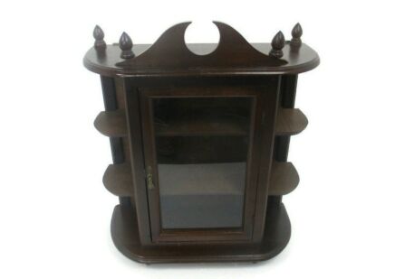 Vintage Wooden Kitchen Apothecary Medicine Bathroom Wall Cabinet Display Italian