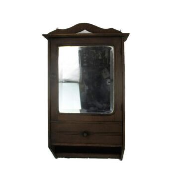 Vintage Kitchen Apothecary Wall Bathroom Cabinet Beveled Glass Mirror