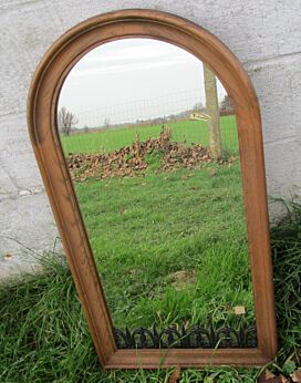 Vintage Oval Mirror Pink Edge Cristalux Vanity Dresser