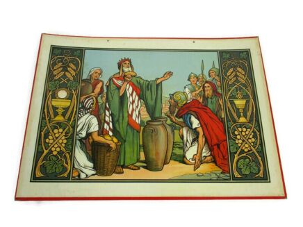 Antique Religious Cardboard Print Mosella 1913 Trier Multiplication Loaves