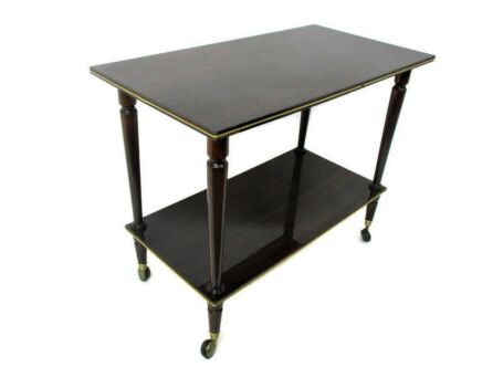 Bar Cocktail Tea Entertainment Cart Trolley Kitchen Island Veneer Retro Bar ware Two tier