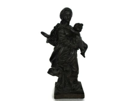 Virgin Mary Our Lady Madonna plaster Statue Infant Child Rafael style Gorgeous 12.2"