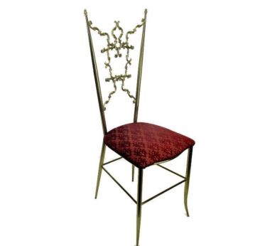 Vintage Chiavari Chair Brass Hollywood Regency Italian Authentic Rare Model WOW