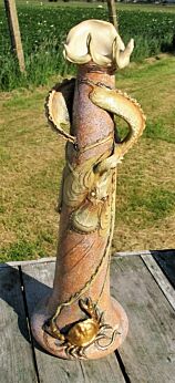 Antique Art nouveau Ceramic Bohemian Amphora Octopus Vase Eduard Stellmacher