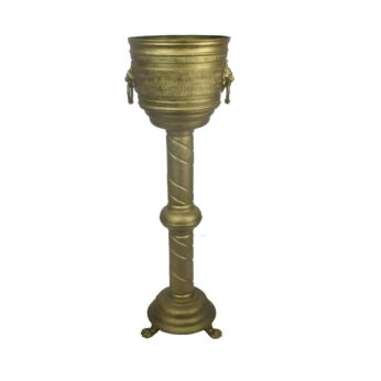 Standing Floor Planter Planter Flower stand Pedestal Jardiniere Lion Heads