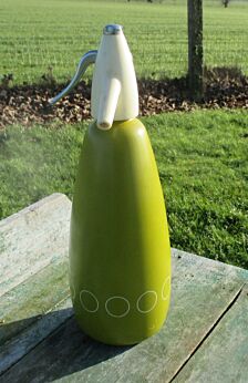 Vintage 70s Green Boc England Soda Syphon Shuz Bottle