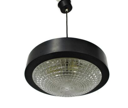 Vintage Pendant UFO Art Bubbled Clear Glass Retro Tynell Style 3 lights