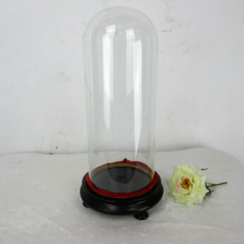 Antique Round Hand Blown Glass Globe Dome Taxidermy Steampunk Clock 12"
