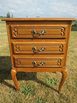 Vintage Drawers Cabinet Lamp End Table Nightstand Louix XV style
