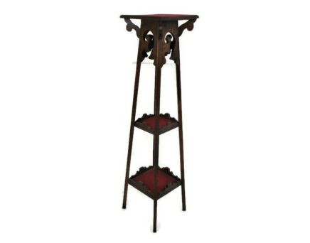 Art Nouveau Pedestal Table Plant Flower Stand Side Table 3 Tier Art Deco 44.48"