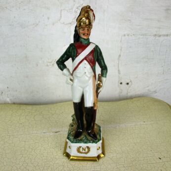 Vintage Porcelain Figurine Statue Capodimonte Italy Soldier Army of Napoleon
