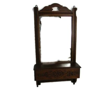 Kitchen Hallway Apothecary Bathroom Cabinet Glass Comb Box Vintage Barn Style