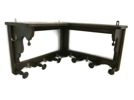 Antique Corner Coat Hat Kitchen Hallway Rack Barn Style Very rare