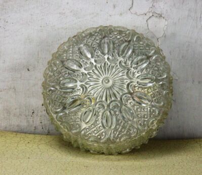 Large Clear Glass Flush mount Sconce Lampada Lamp By Limburg Helena Tynell 10"