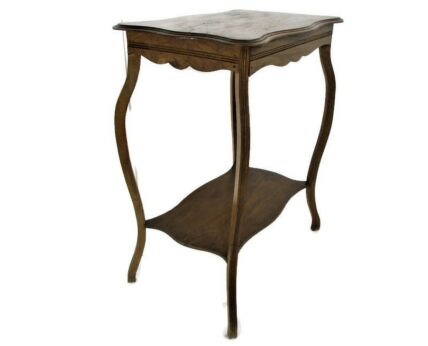 Art Nouveau  Pedestal Table Plant Flower Stand Side Table Two Tier Barn Country style Wood
