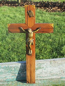 small Hanging Crucifix Christianity Cross Jesus Catholic Religious Inlay style