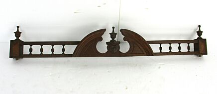 Hand Carved Wooden Pediment Over door Architectural Antique Spindles Large