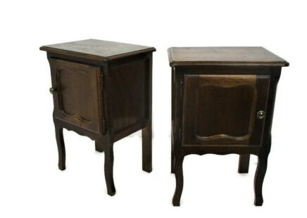 Pair Couple Vintage Nightstands End tables Dresser 50s Vanity Cabinets Louis XVI style