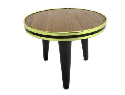 Small Vintage Tripod Coffee Side Table Mid Century Space Age Rockabilly Plant Stand Funky
