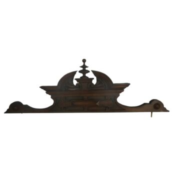 Hand Carved Wood Pediment Spindle Ornate Over door Architectural Reclaimed