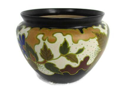 Gouda Holland Large Vintage Planter flower pot Ceramic Modernist Retro Automme