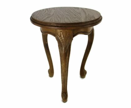 Hand Carved Wood  Side Display Coffee Table Pedestal Plant Bonsai Louis XV Style Vintage