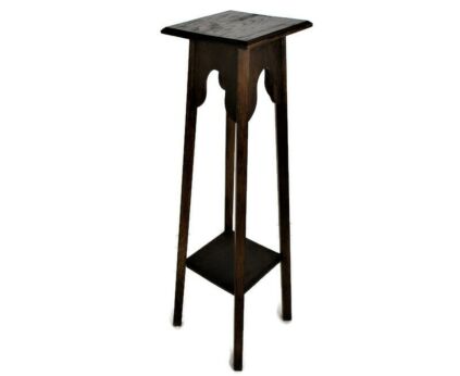 Art Nouveau Pedestal Table Plant Flower Stand Side Table 2 Tier Art Deco Barn Country style Gorgeous Antique 35.03"