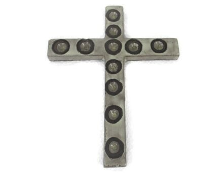 Mid Century Design Ceramic Modernist fat Lava  Crucifix Ceramic Jesus Christ Marked Tieberghien