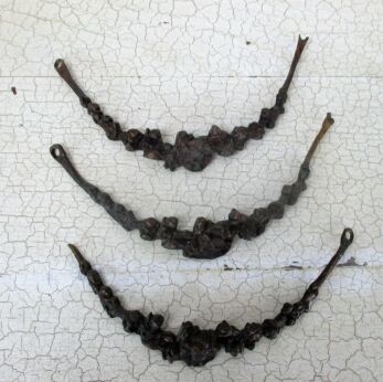 3 pcs Antique Cast Brass Furniture Trim Flower Hardware Ornate Reclaimed