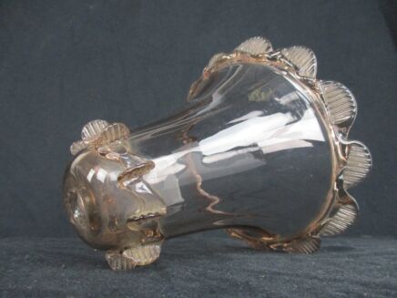 Venetian Murano Chandelier Part Clear Bobèche Art Glass Reclaimed Steampunk