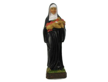 Small Mini Statue St Saint Rita of Cascia Resin Patroness Impossible Causes Italy 6.29"