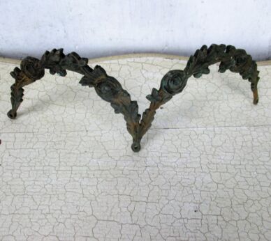 Antique Cast Brass Furniture Trim Architectural Ornate Reclaimed Hardware FLower