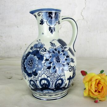Small Jar Pitcher Delft Holland Blue White Porcelain Marked Royal Goedewaagen