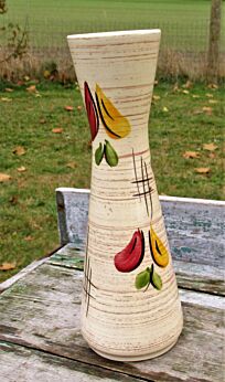 West Germany Bay Vase Ceramic Mid Century Modern Abstract Glazed Lovely