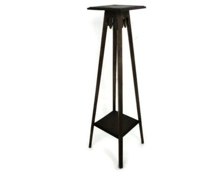 Art Nouveau Pedestal Table Plant Flower Stand Side Table Art Deco 37.79" barn Country Farmhouse style