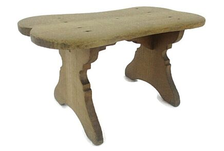 Small  Side Occasional table pedestal Barn Country Farmhouse Style  Footstool Carved wood France  Antique