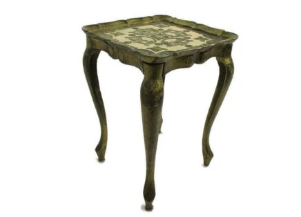 Italian Florentine Hollywood Regency Resine Stacking Nesting Side Coffee Table