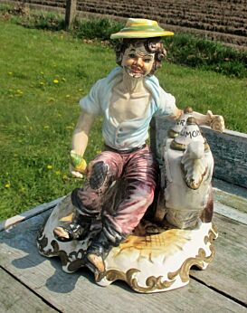 Vintage Capodimonte Figurine Ice cream Seller Italy Authentic Marked