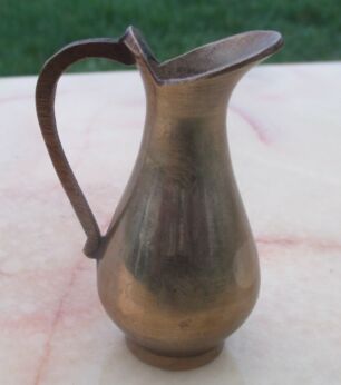 Vintage Miniature Water Can  Doll House Brass Copper for Doll House or collectible