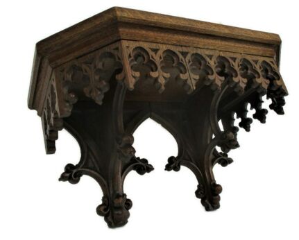 Gothic  Hand Carved Wooden Wall Hall Console table Ornate Stunning WOW French Oak