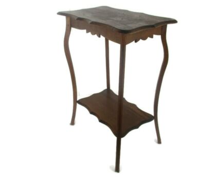 Art Nouveau Pedestal Side Occassional Table Plant Bonsai Stand Two Tier Antique