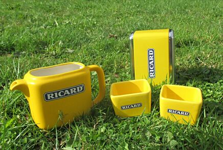 Ricard French Apero Pitcher 2 Bowls Napkin holder tongs Set