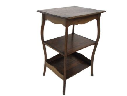 Art Nouveau Pedestal Side Occasional Table Plant Flower Stand three Tier Art Deco Barn Country Farmhouse style