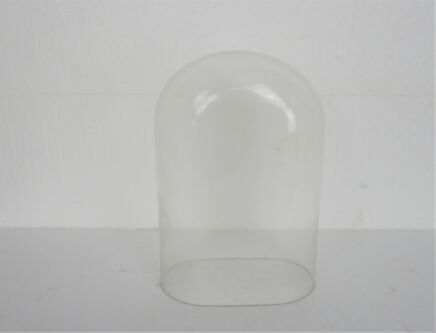 Small Antique Victorian Oval Hand Blown Glass Globe Dome Doll Statue 9.84"